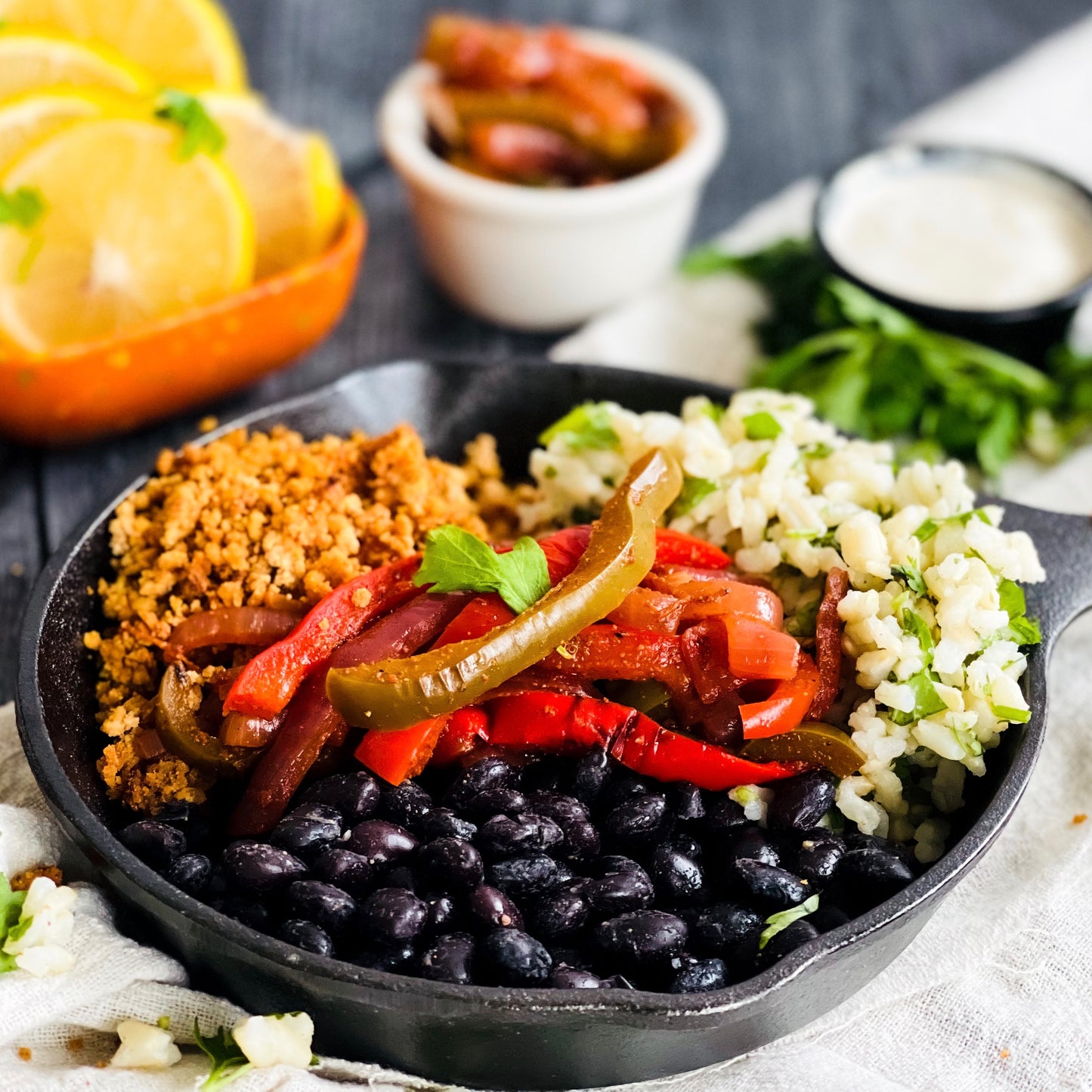 Fajita Bowl w/ Sour Cream