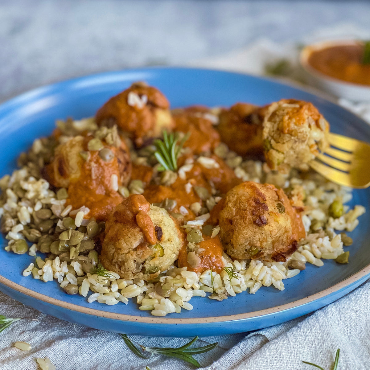 Malai Kofta Dumplings w/ Lentils & Rice Nature's Plate