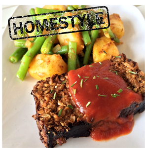 Homestyle Meatloaf with Potatoes & Green Beans